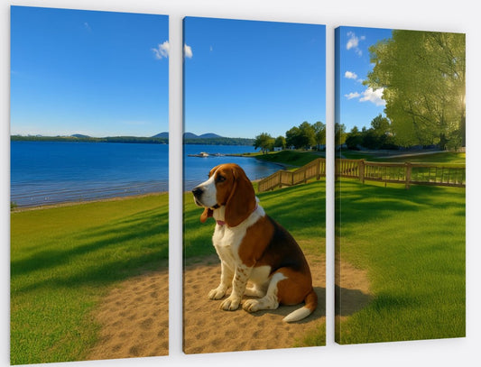 Custom 3 Series Canvas Pet Portrait (Physical Triptych Canvas Print)